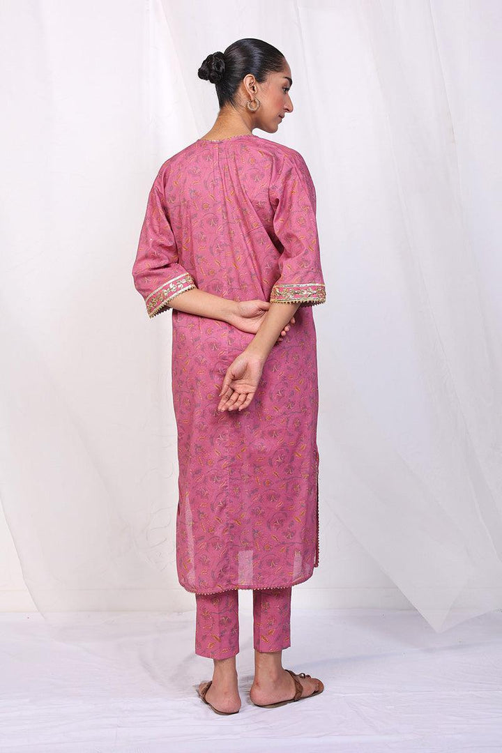 Generation - Timeless Romance Gota detailed Set - Pink - Lawn - 2 Piece