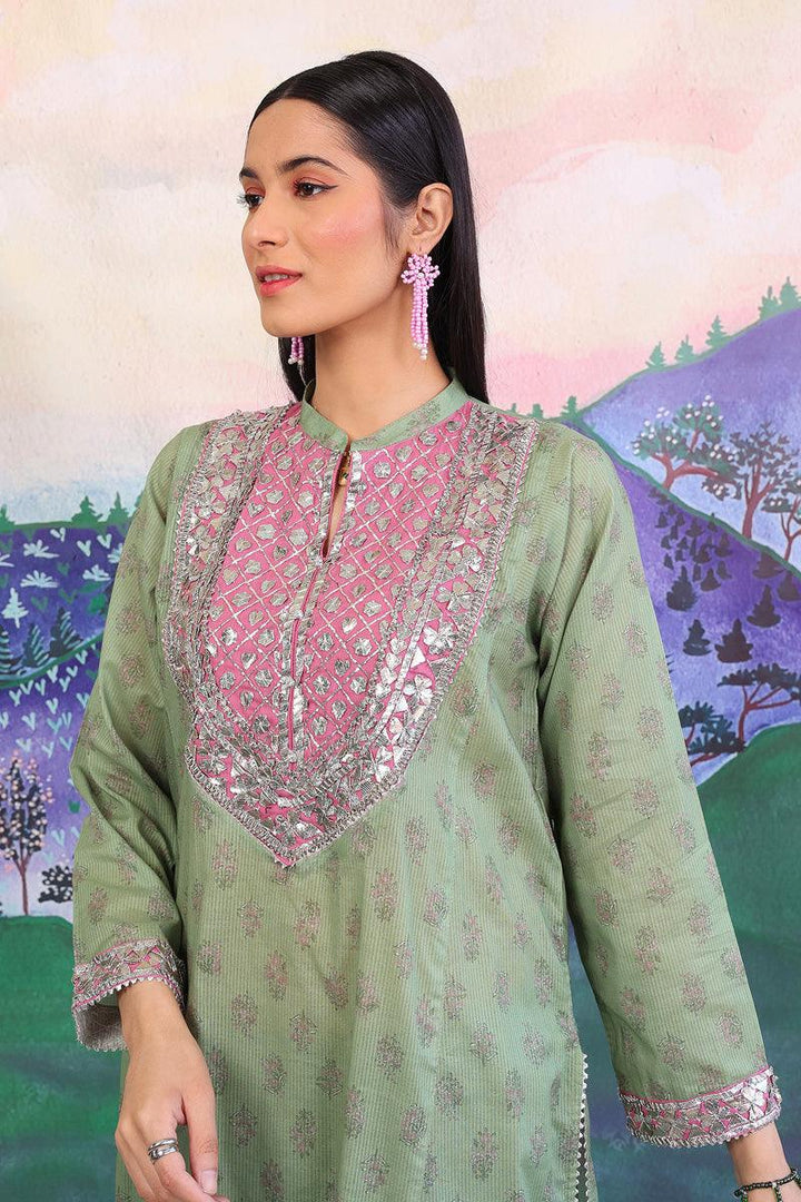 Generation - Timeless Romance Gota Galore Suit - Green - Lawn - 3 Piece