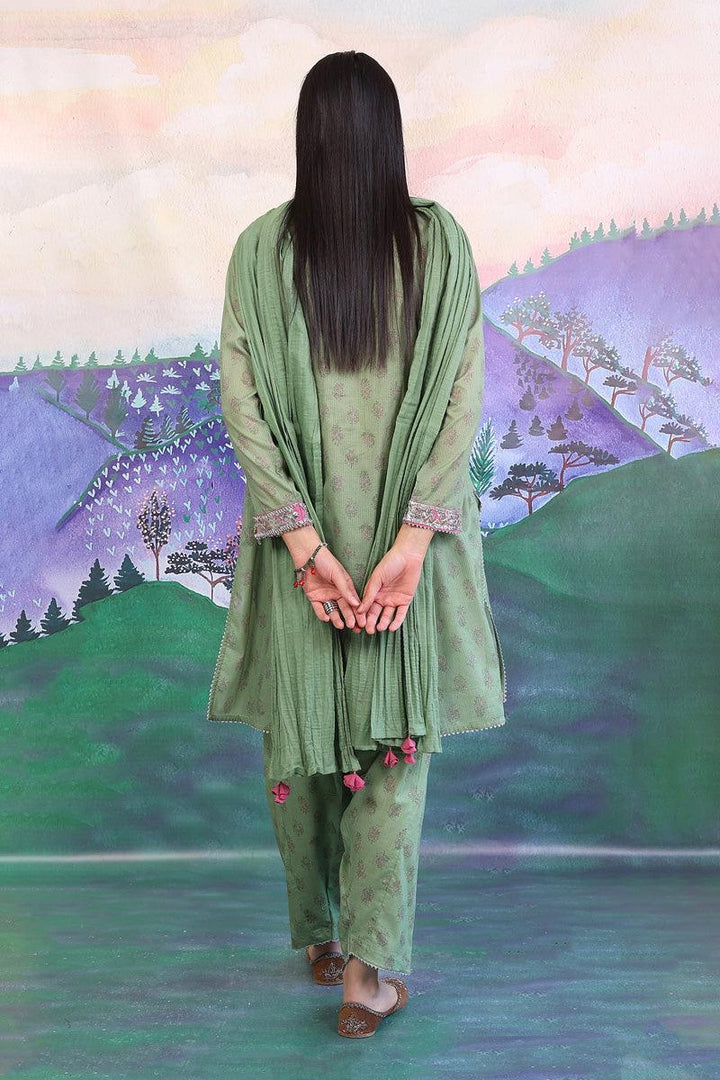 Generation - Timeless Romance Gota Galore Suit - Green - Lawn - 3 Piece
