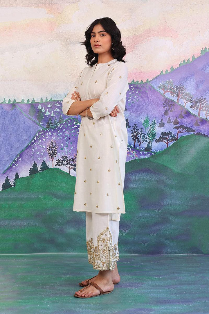 Generation - 2- Piece Mah e Noor Gota Galore - Off White - Lawn