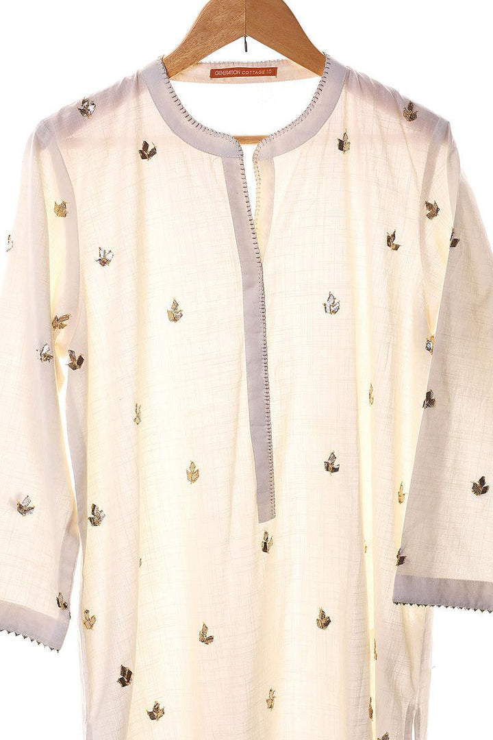 Generation - 2- Piece Mah e Noor Gota Galore - Off White - Lawn