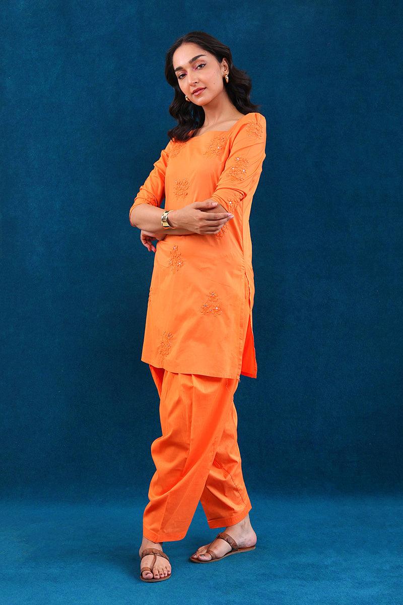 Generation - Rung e Bahaar 2-Piece Suit - Orange - Lawn