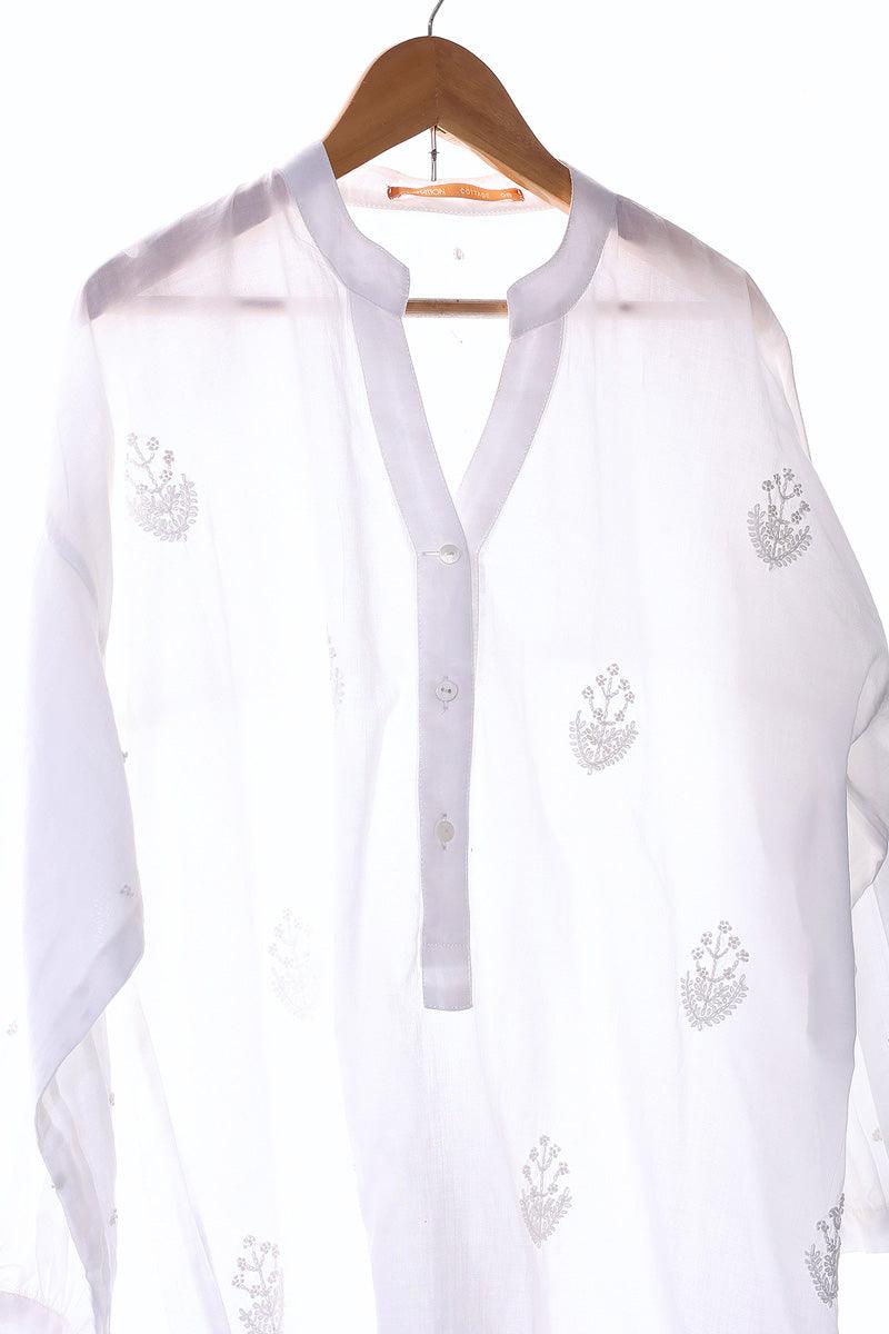 Generation - NKR Patchwork Kurta - White - Lawn - 1 Piece