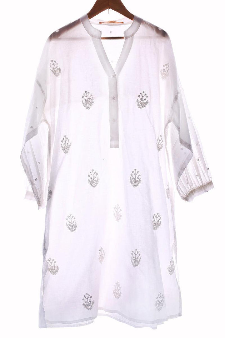 Generation - NKR Patchwork Kurta - White - Lawn - 1 Piece