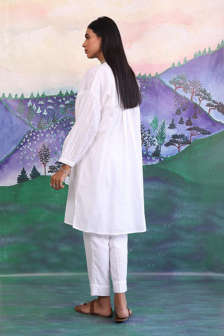 Generation - NKR Patchwork Kurta - White - Lawn - 1 Piece
