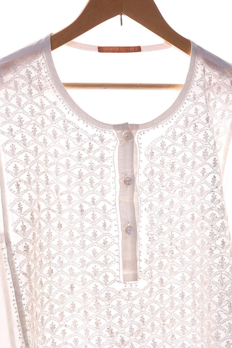 Generation - N K R Kurta - White - Lawn - 1 Piece