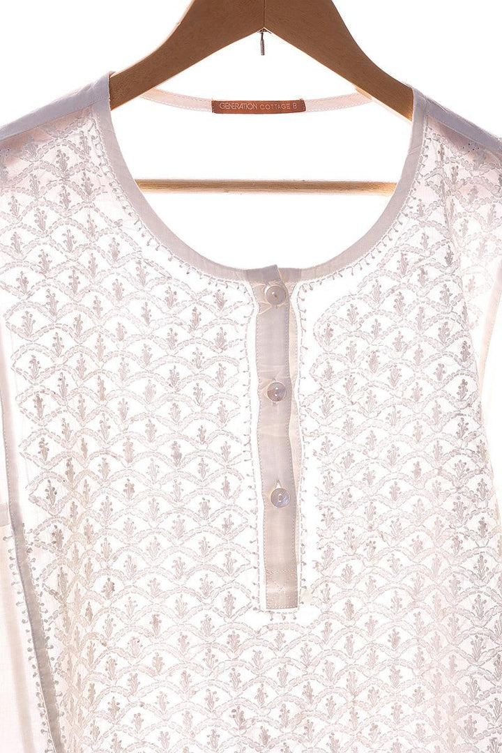Generation - N K R Kurta - White - Lawn - 1 Piece