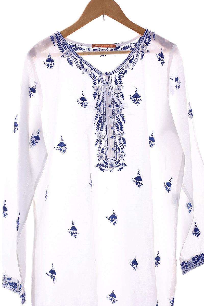 Generation - NKR Hand Embroidered - White - Lawn - 1 Piece