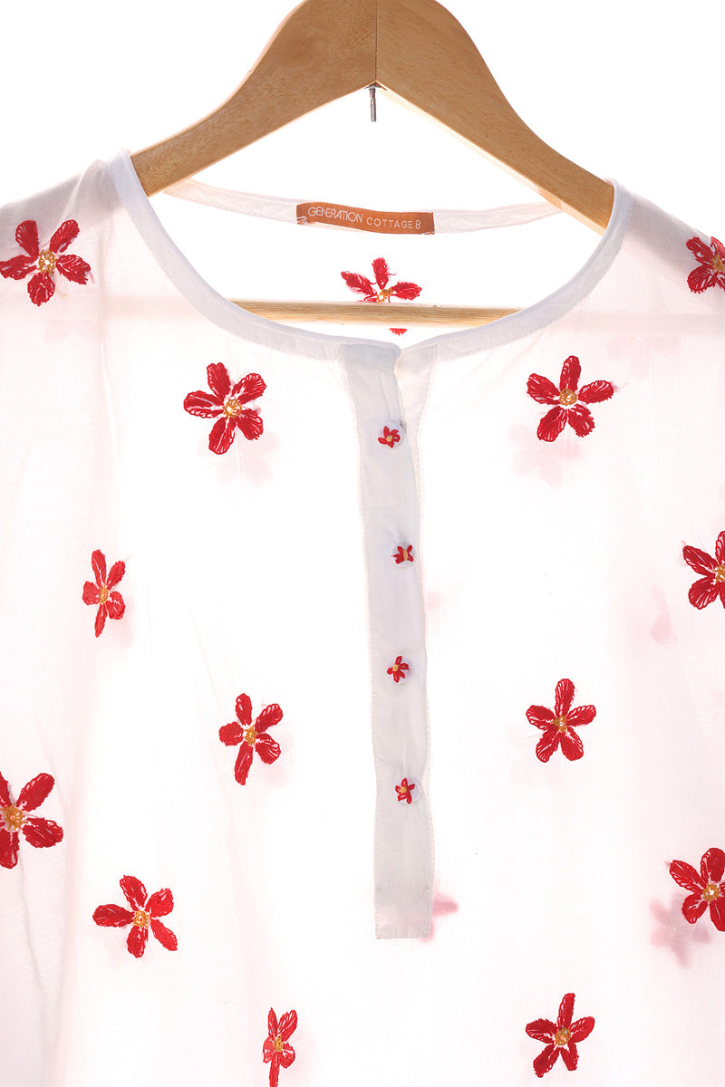 Generation - N K R Kurta - White - Lawn - 1 Piece