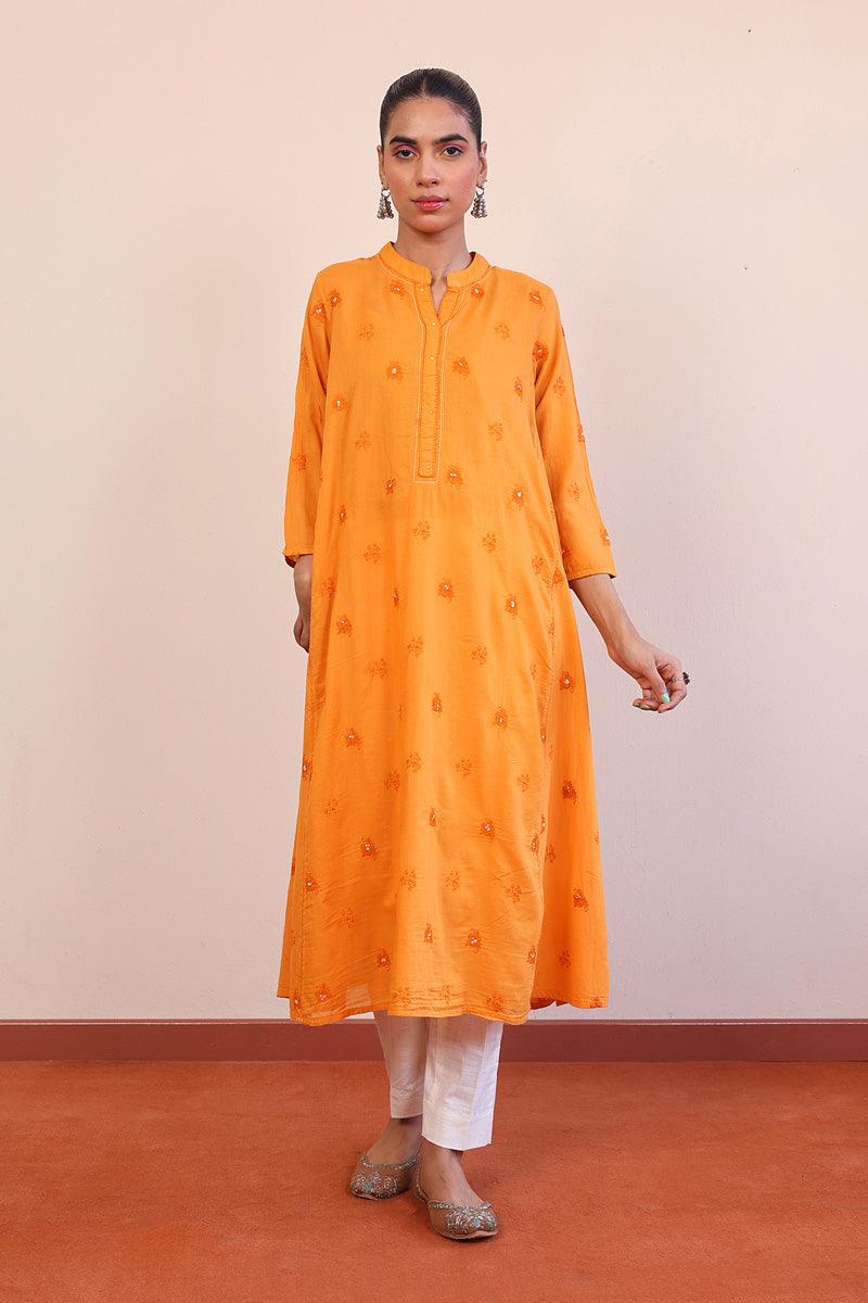 Generation - Baagh A-line Kurta - Red - Lawn - 1 Piece
