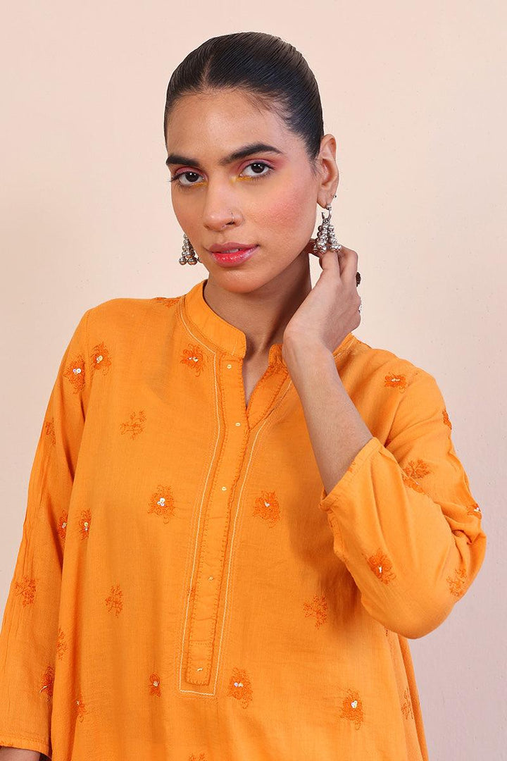 Generation - Baagh A-line Kurta - Red - Lawn - 1 Piece