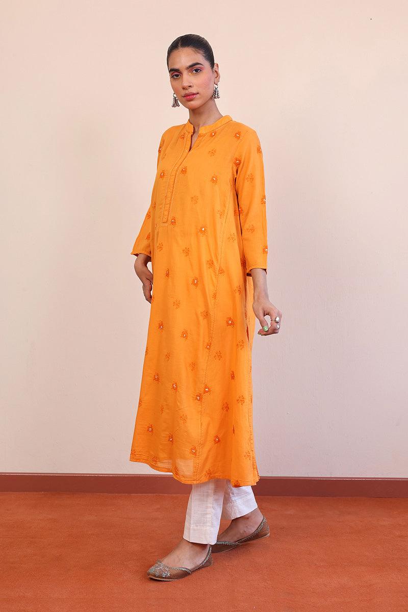Generation - Baagh A-line Kurta - Red - Lawn - 1 Piece