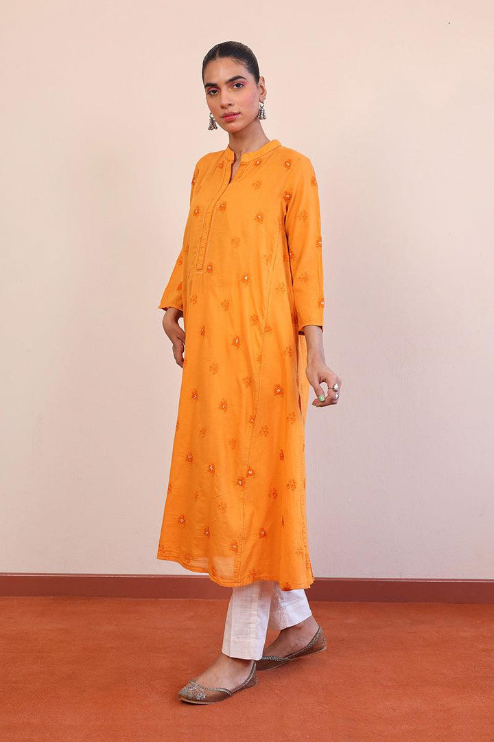 Generation - Baagh A-line Kurta - Red - Lawn - 1 Piece