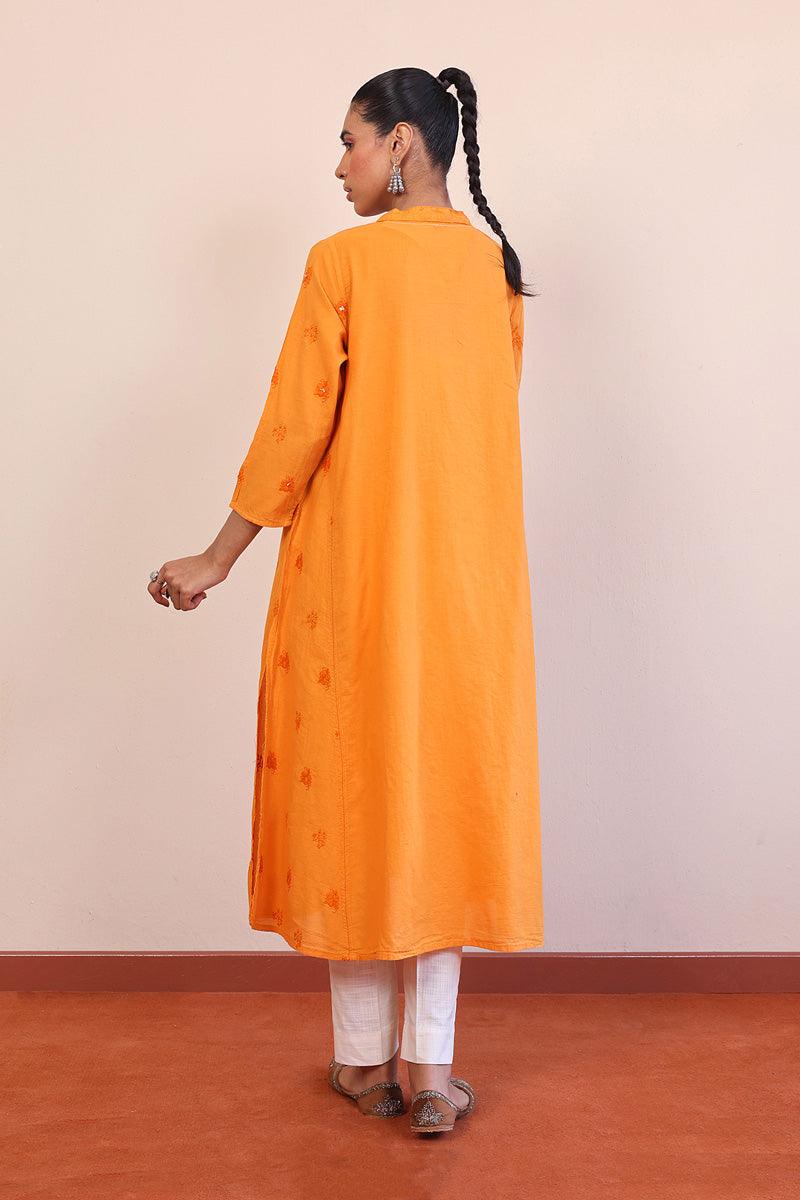 Generation - Baagh A-line Kurta - Red - Lawn - 1 Piece