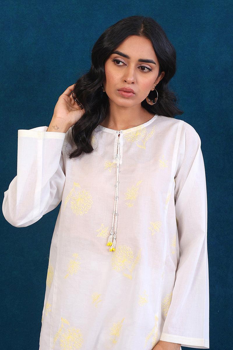 Generation - Slushy Kurti - White - Lawn - 1 Piece