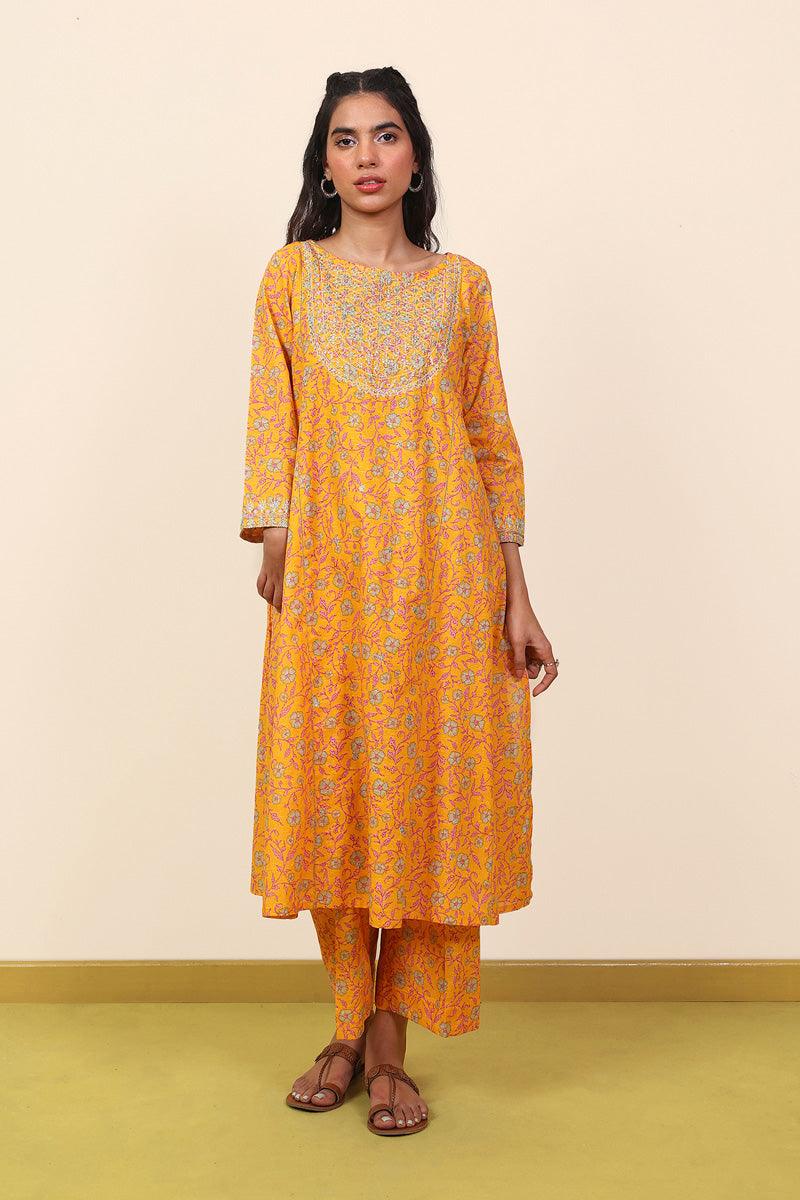 Generation - 2- Piece Desi Beat Set - Yellow - Lawn
