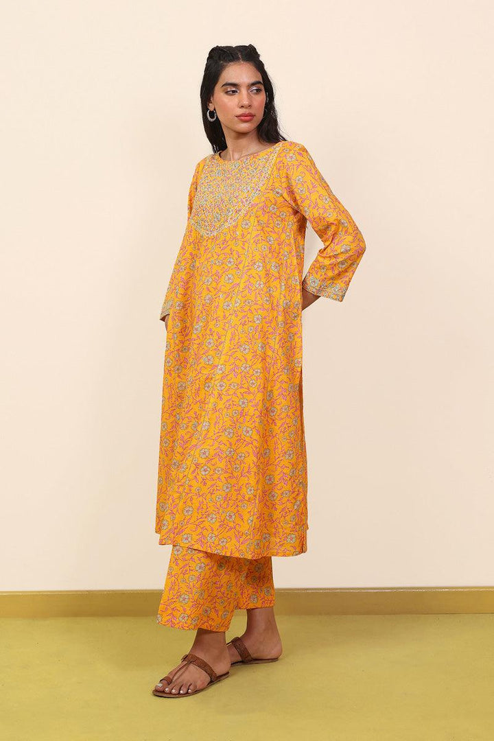 Generation - 2- Piece Desi Beat Set - Yellow - Lawn