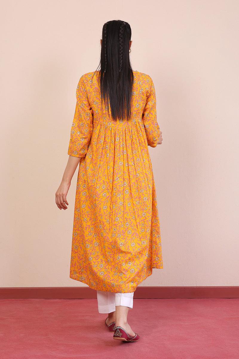 Generation - Desi Beat Swan Dress - Yellow - Lawn - 1 Piece
