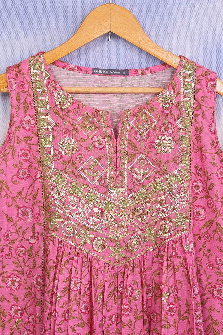 Generation - Desi Beat Swan Dress - Pink - Lawn - 1 Piece