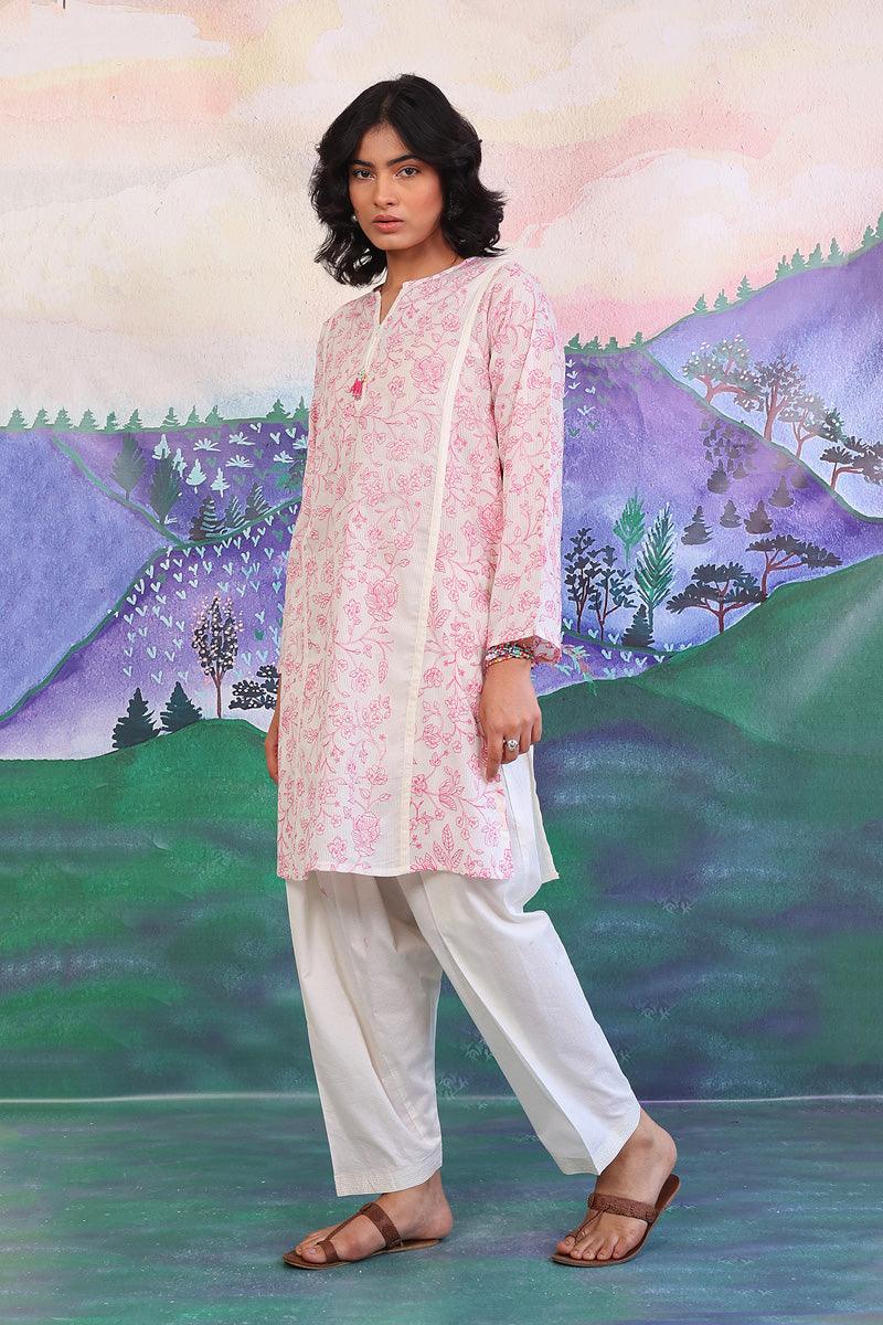 Generation - Malmal Embroidered Kurta - White - Lawn - 1 Piece
