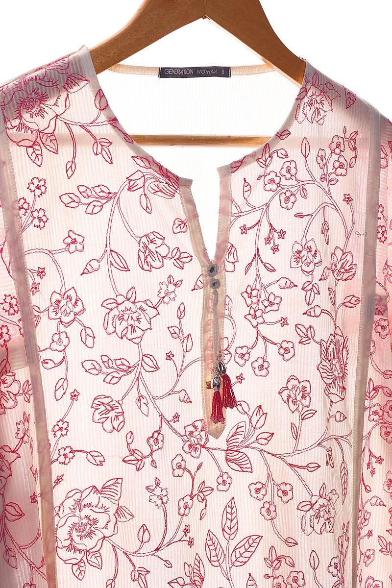 Generation - Malmal Embroidered Kurta - White - Lawn - 1 Piece