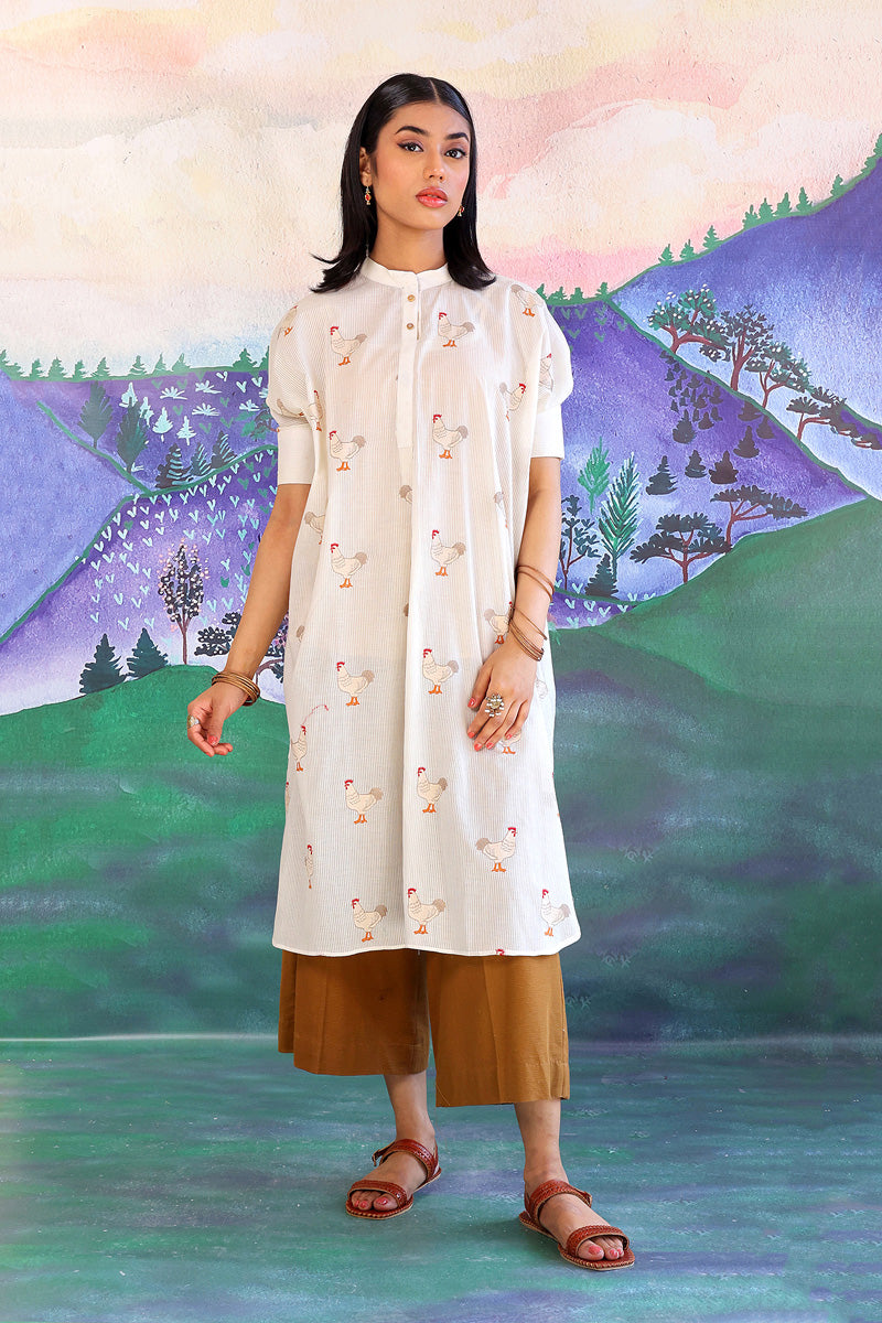 Generation - Malmal Kurta - Off White - Lawn - 1 Piece