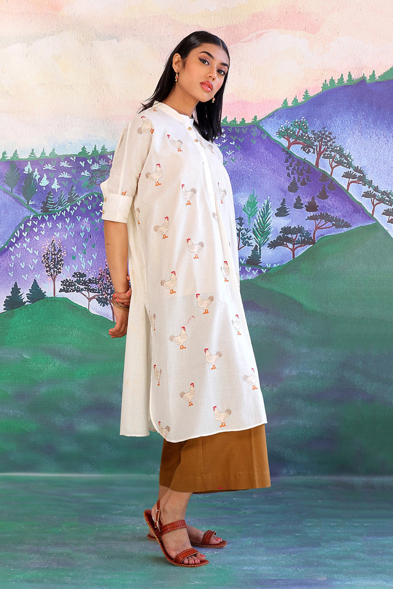 Generation - Malmal Kurta - Off White - Lawn - 1 Piece