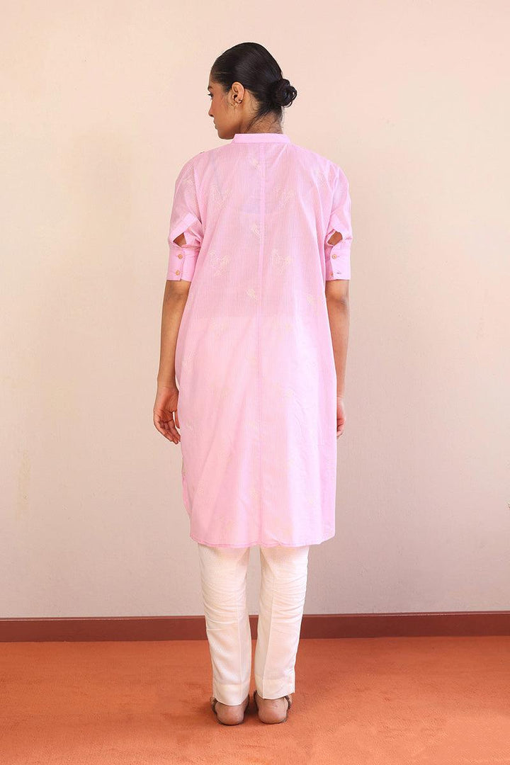 Generation - Malmal Kukri Kurta - Red - Lawn - 1 Piece