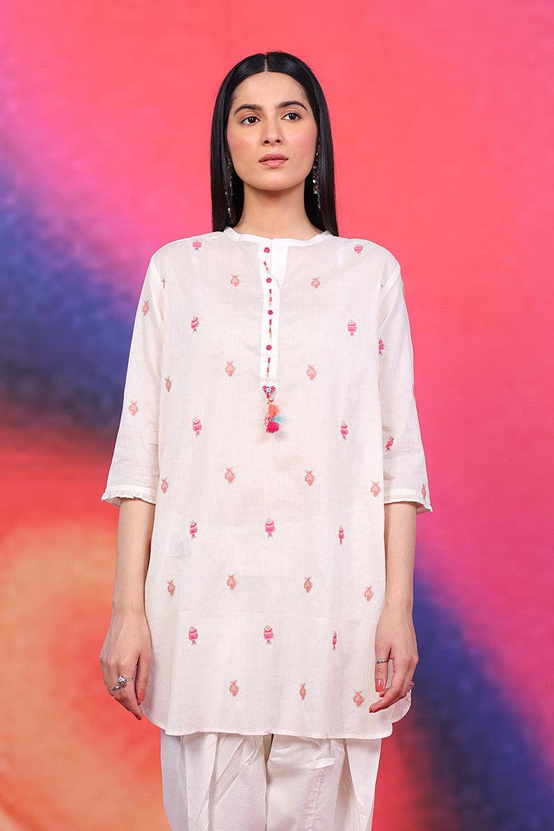 Generation - Malmal Kurta - Off White - Lawn - 1 Piece