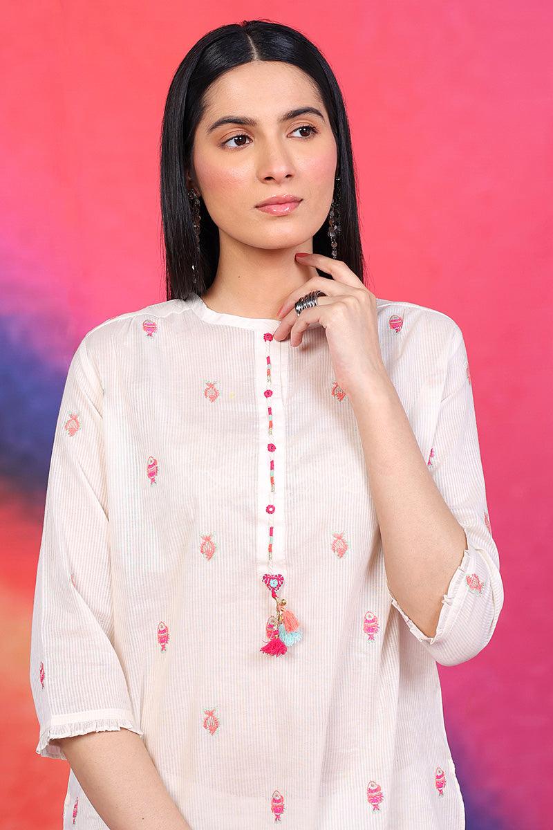 Generation - Malmal Kurta - Off White - Lawn - 1 Piece