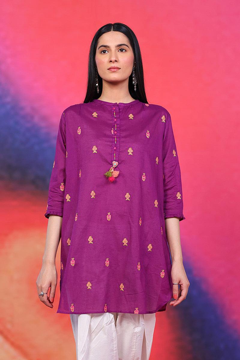 Generation - Malmal Kurta - Red - Lawn - 1 Piece