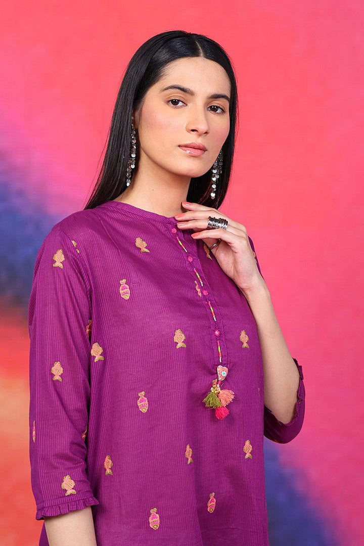 Generation - Malmal Kurta - Red - Lawn - 1 Piece