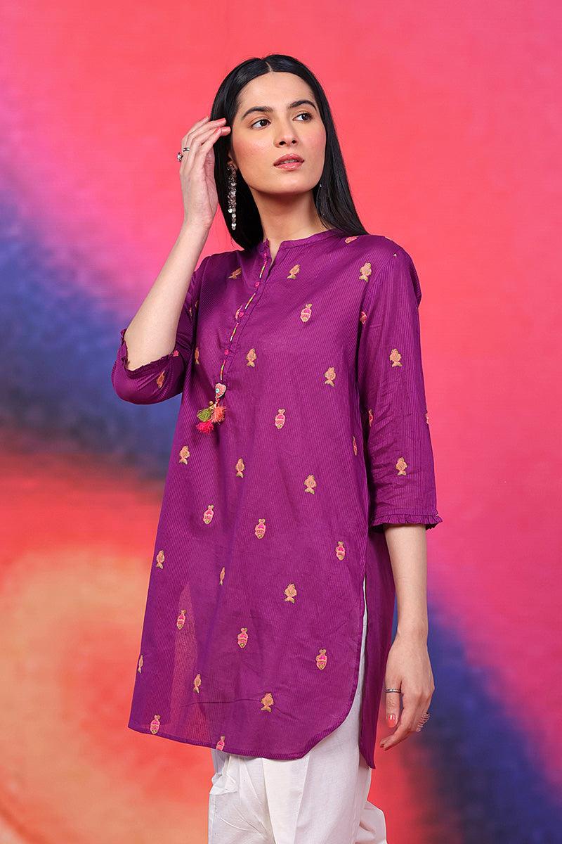 Generation - Malmal Kurta - Red - Lawn - 1 Piece