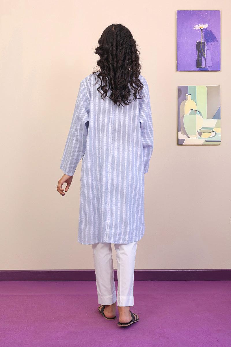 Generation - Katan Kahani Kurta - Blue - Jacquard - 1 Piece