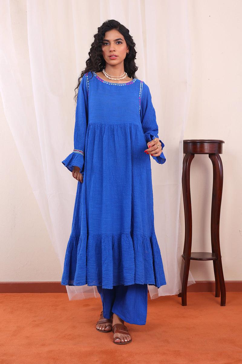 Generation - Whisper Dress - Crinkled Lawn - Blue - 1 Piece