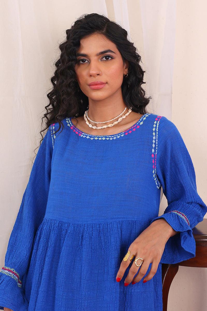 Generation - Whisper Dress - Crinkled Lawn - Blue - 1 Piece
