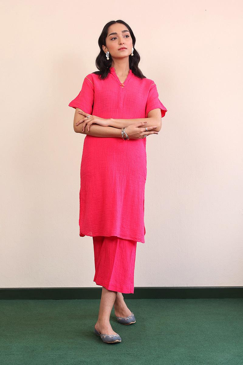 Generartion - Whisper Co-ords Set - 2 Piece - Pink - Lawn