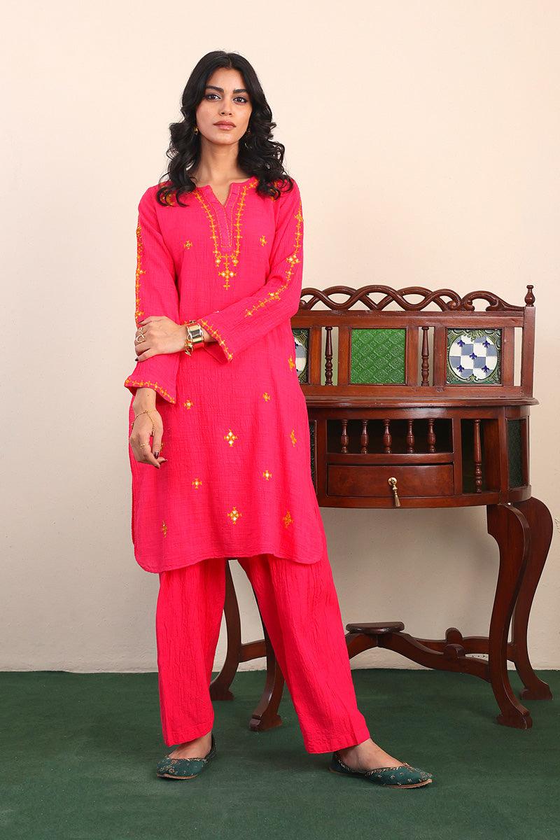 Generation - Whisper Embroidered 2-Piece Set - Pink - Lawn