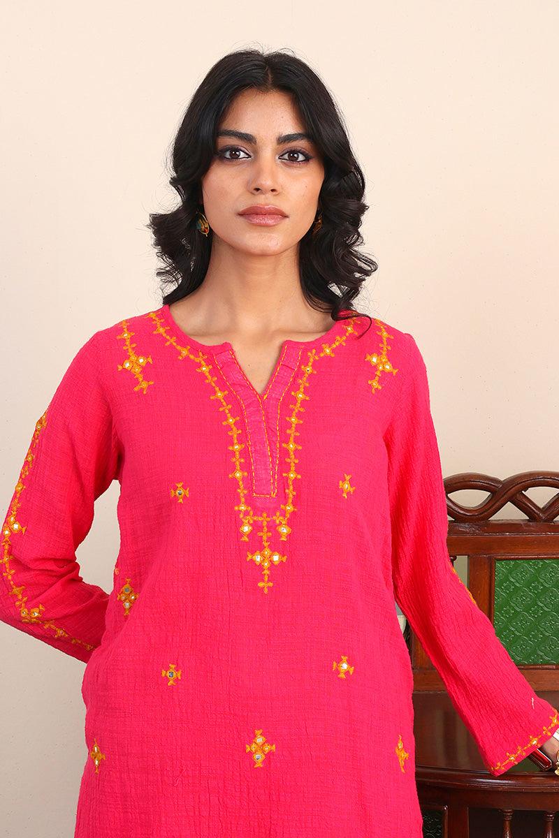 Generation - Whisper Embroidered 2-Piece Set - Pink - Lawn