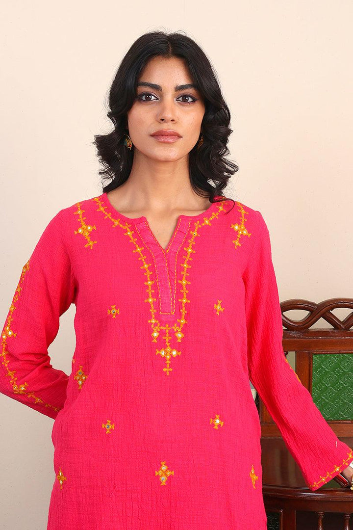 Generation - Whisper Embroidered 2-Piece Set - Pink - Lawn