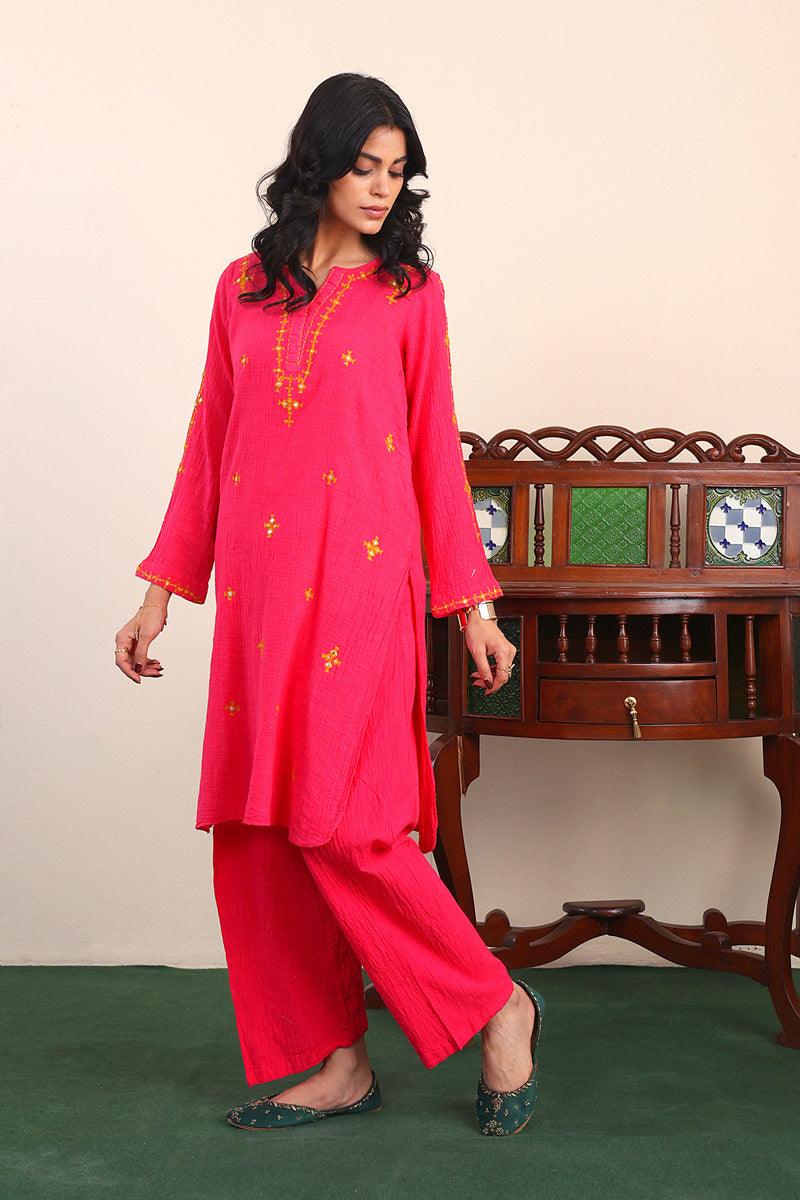 Generation - Whisper Embroidered 2-Piece Set - Pink - Lawn
