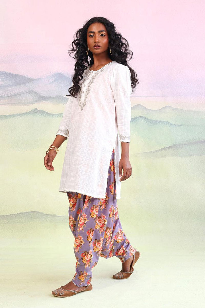 Generation - Virsa Embroidered 2-Piece - White - Lawn