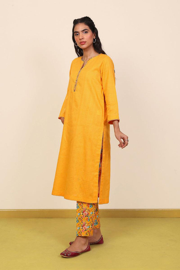 Generation - 2-Piece Virsa Set - Mango Yellow - Lawn