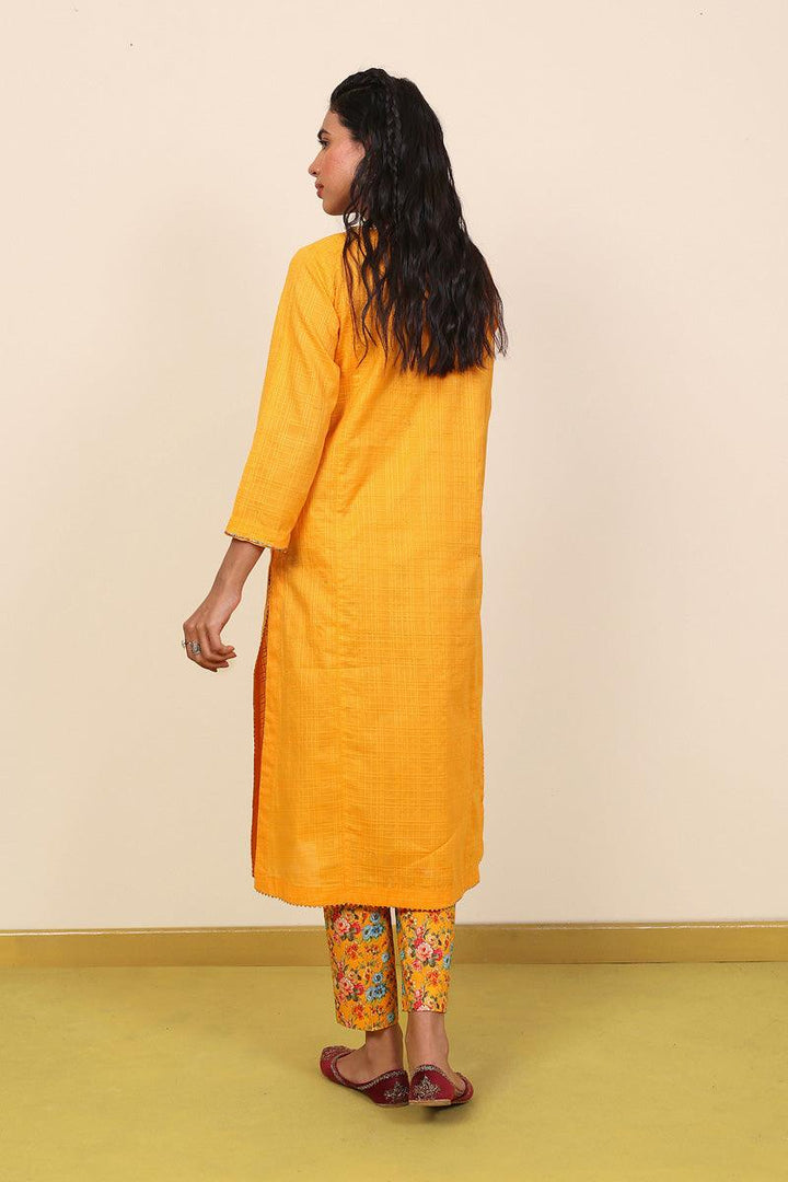 Generation - 2-Piece Virsa Set - Mango Yellow - Lawn