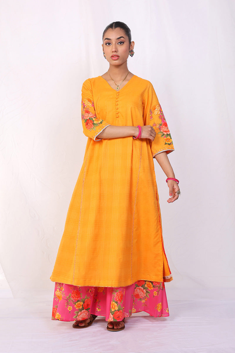 Generation - 2-Piece Virsa Suit - Orange - Lawn