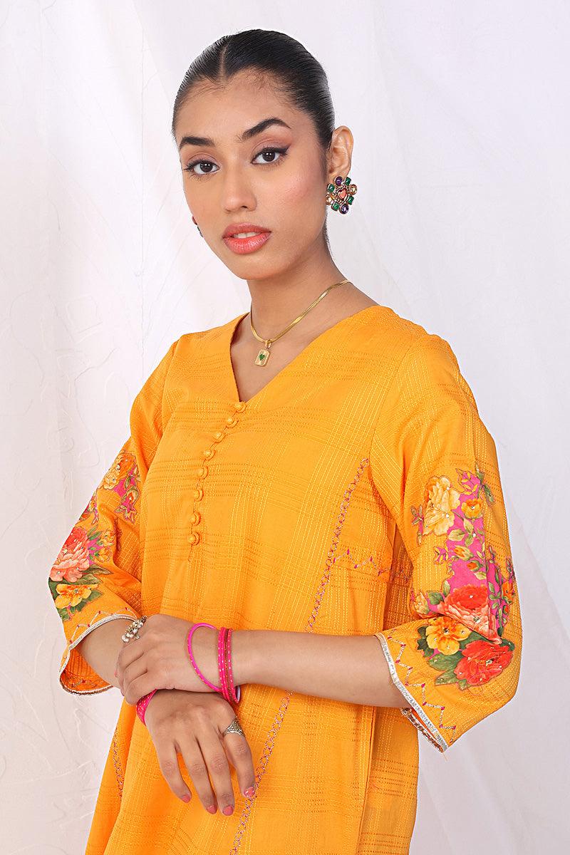 Generation - 2-Piece Virsa Suit - Orange - Lawn