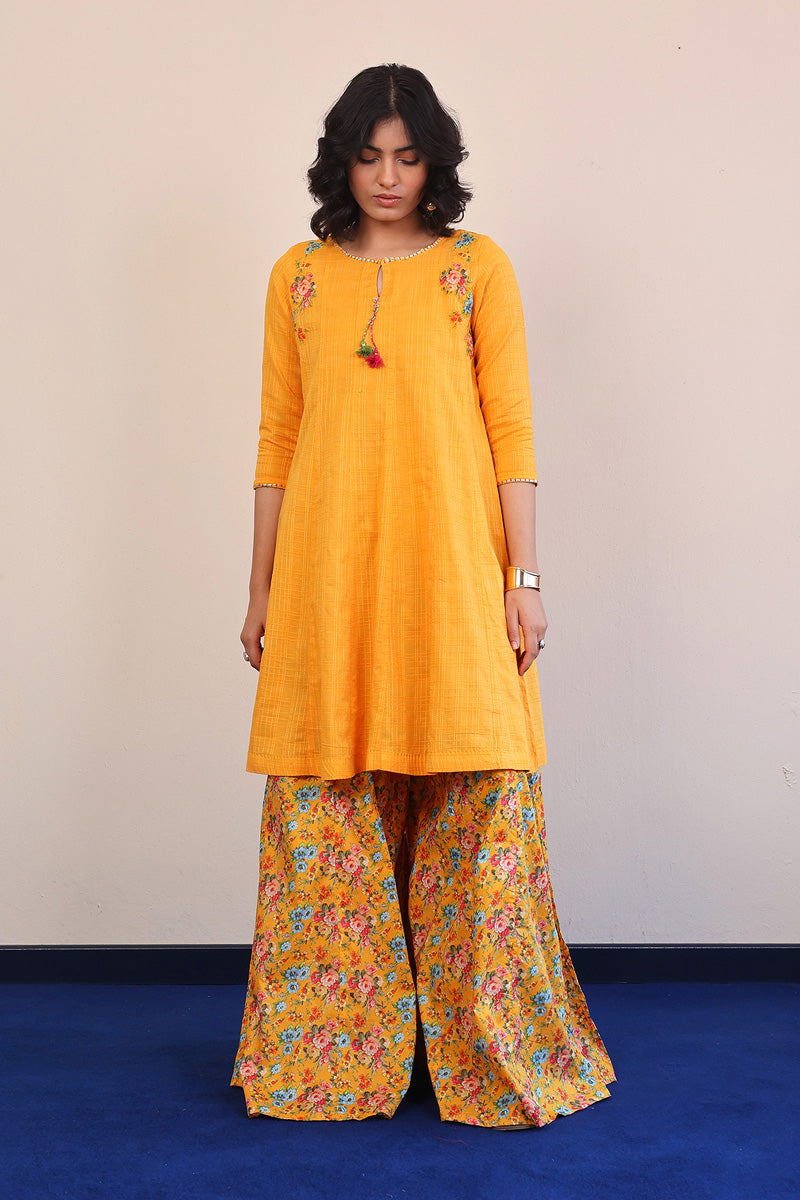 Generation - Virsa Applique Set - Mustard - Lawn - 2 Piece