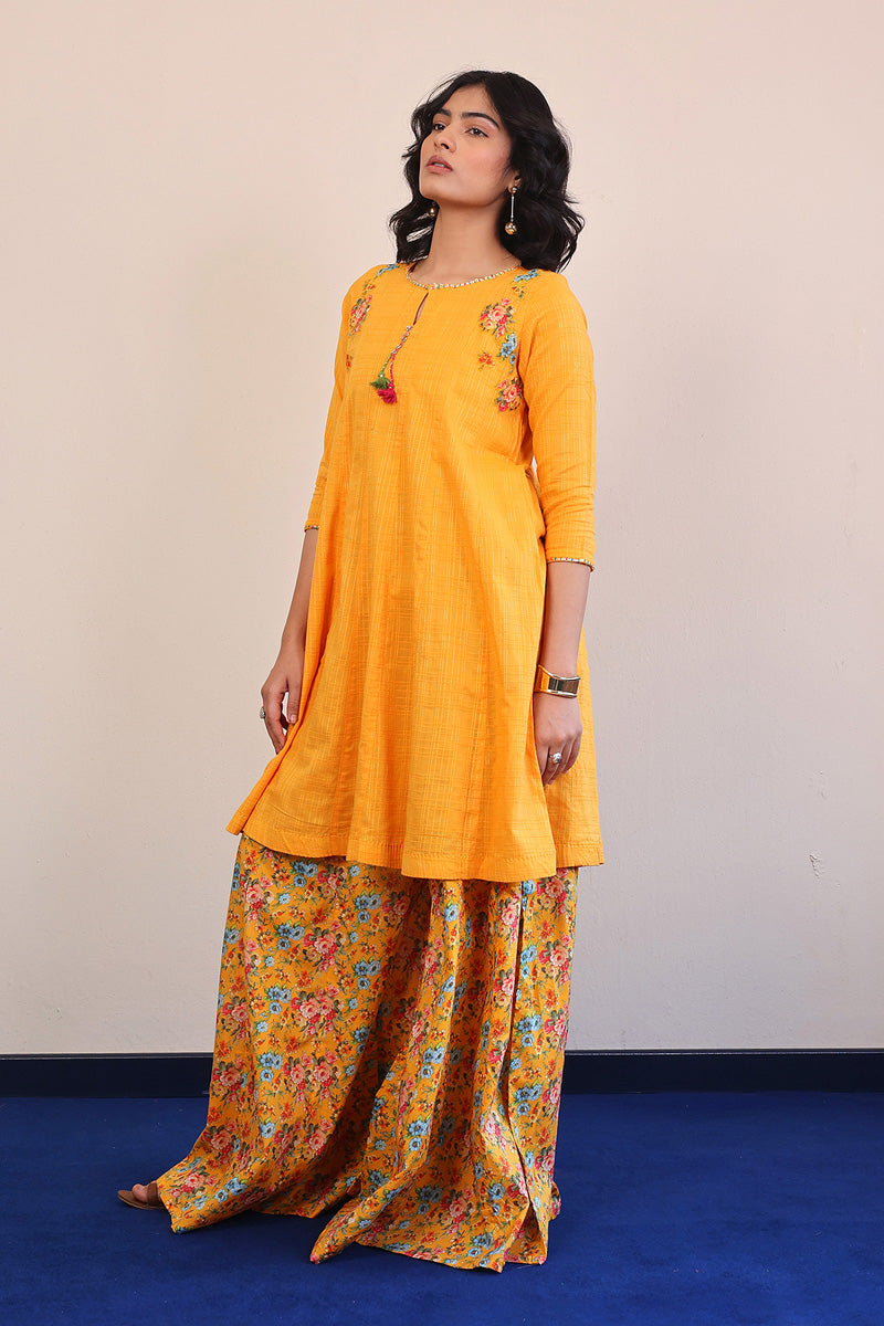 Generation - Virsa Applique Set - Mustard - Lawn - 2 Piece