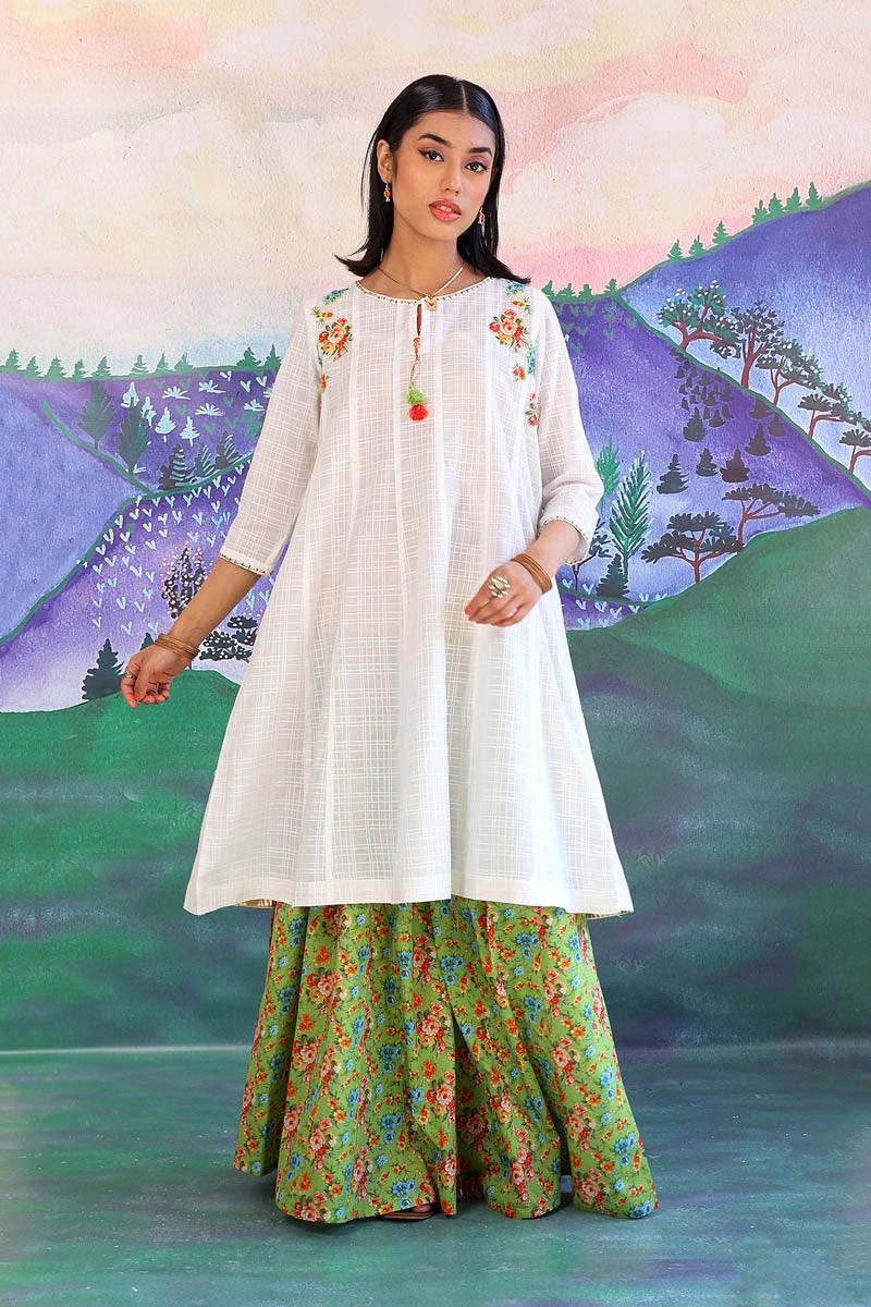 Generation - Virsa Applique Set - White - Lawn - 2 Piece