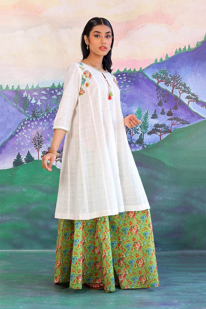 Generation - Virsa Applique Set - White - Lawn - 2 Piece